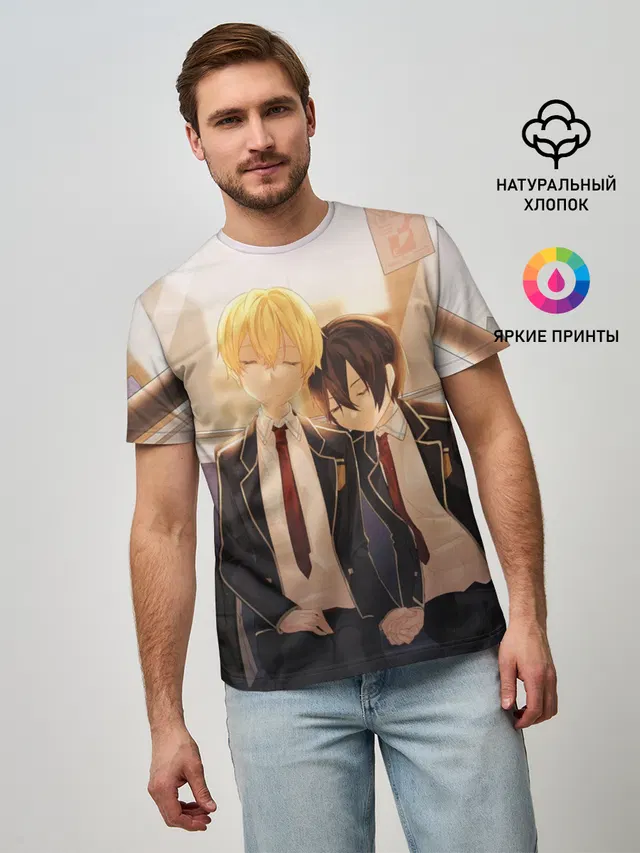 Мужская базовая футболка с принтом «Sword Art Online — Мастера меча»