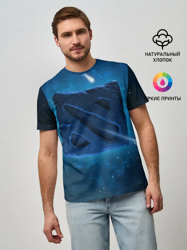 Мужская базовая футболка с принтом «Space»
