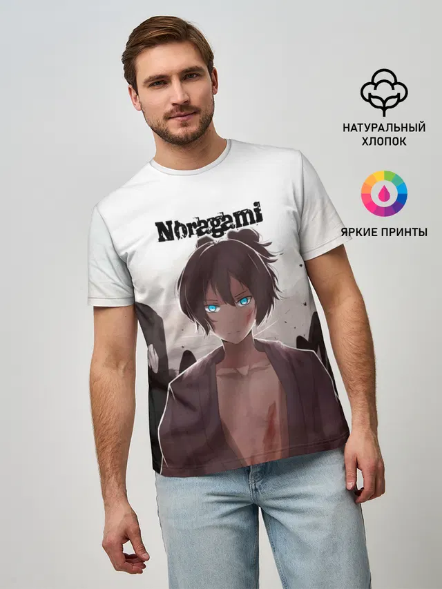 Мужская базовая футболка с принтом «NORAGAMI Yato»