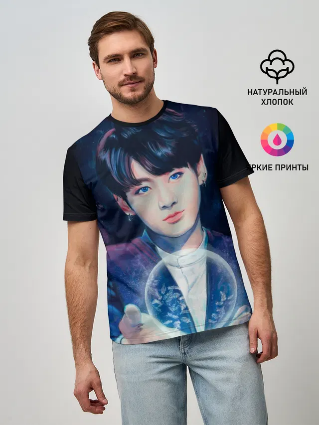 Мужская базовая футболка с принтом «BTS — BTS [2]»