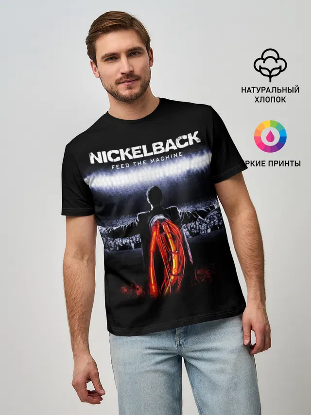 Мужская базовая футболка с принтом «Nickelback»