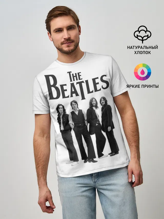 Мужская базовая футболка с принтом «John Lennon»