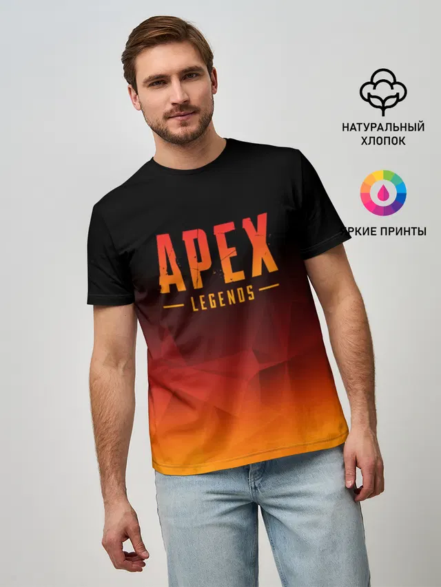 Мужская базовая футболка с принтом «Apex Legends Апекс Легендс»
