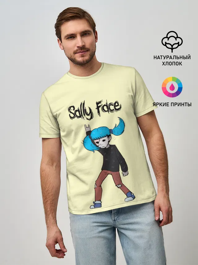 Мужская базовая футболка с принтом «Sal Fisher»
