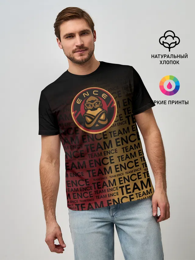 Мужская базовая футболка с принтом «Counter-Strike — TEAM ENCE»