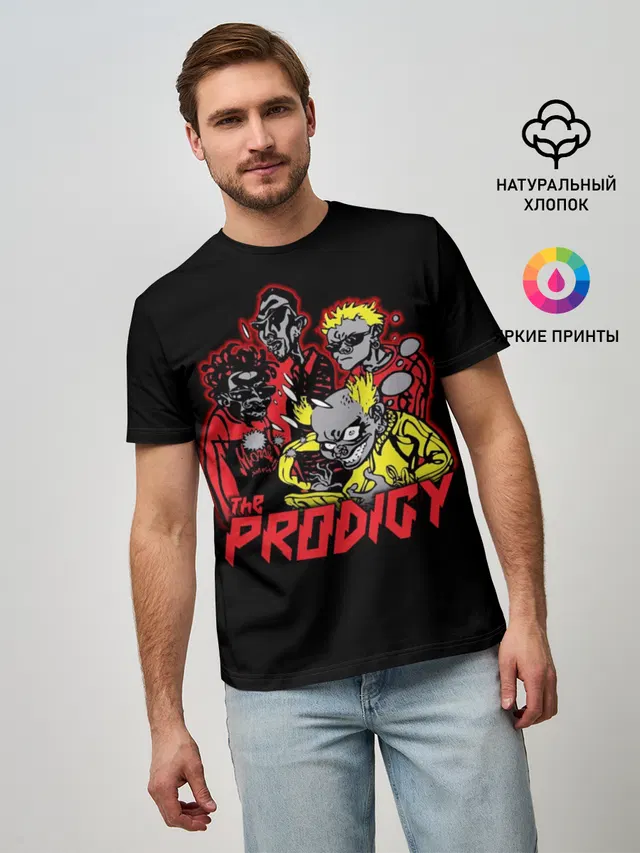 Мужская базовая футболка с принтом «Prodigy — The Prodigy»