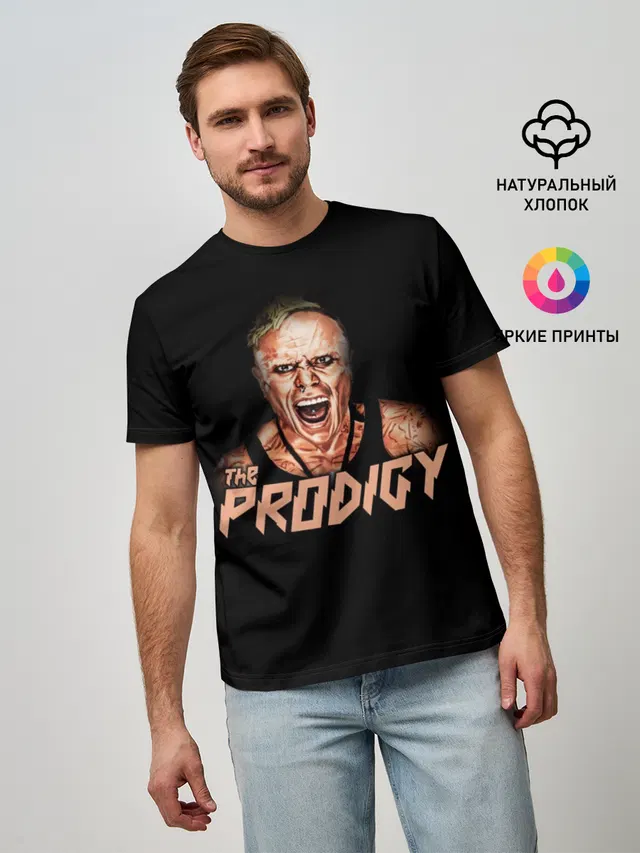 Мужская базовая футболка с принтом «Prodigy — The Prodigy»