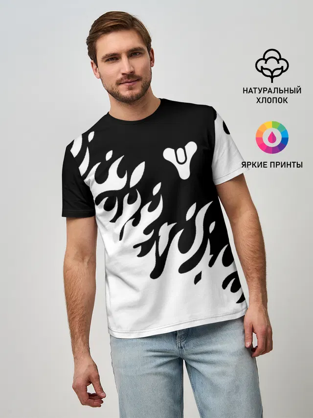 Мужская базовая футболка с принтом «Tricorn logo»