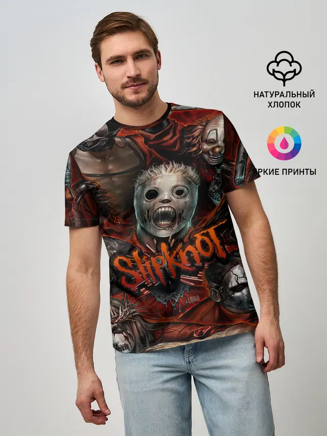 Мужская базовая футболка с принтом «Corey Taylor»