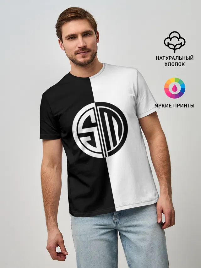 Мужская базовая футболка с принтом «Team SoloMid»
