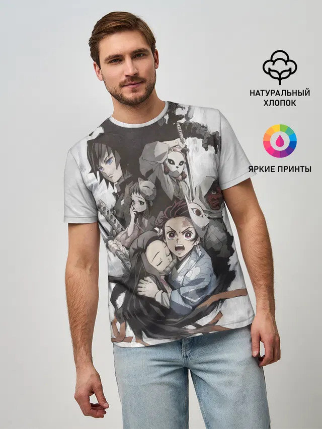 Kimetsu no Yaiba на сером