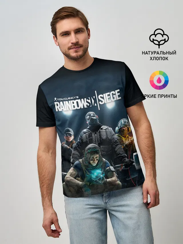 Мужская базовая футболка с принтом «Valkyrie — Tom Clancy’s Rainbow Six Siege»