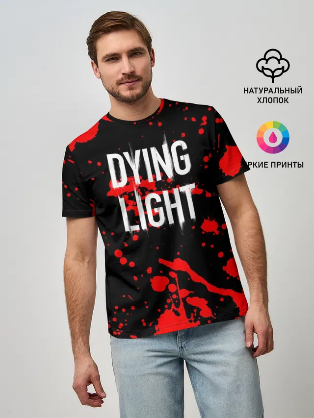 Мужская базовая футболка с принтом «Dying Light»