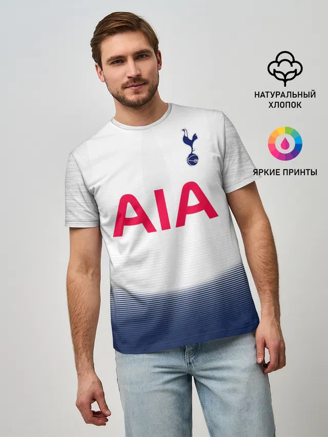 Мужская базовая футболка с принтом «Tottenham — Dele Alli home 18-19»