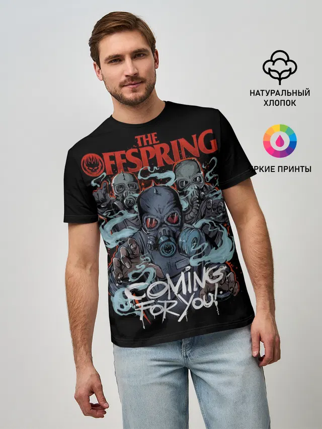 Мужская базовая футболка с принтом «Offspring»