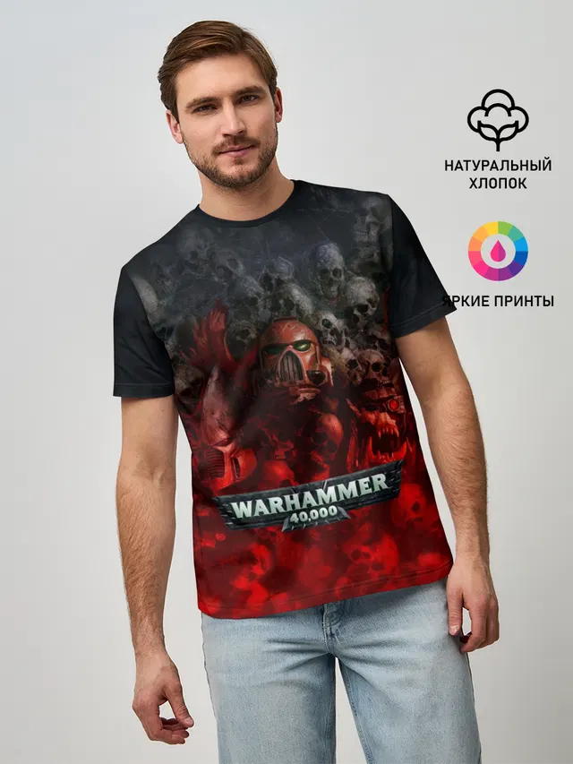 Мужская базовая футболка с принтом «Ork — Warhammer 40000: Dawn Of War»