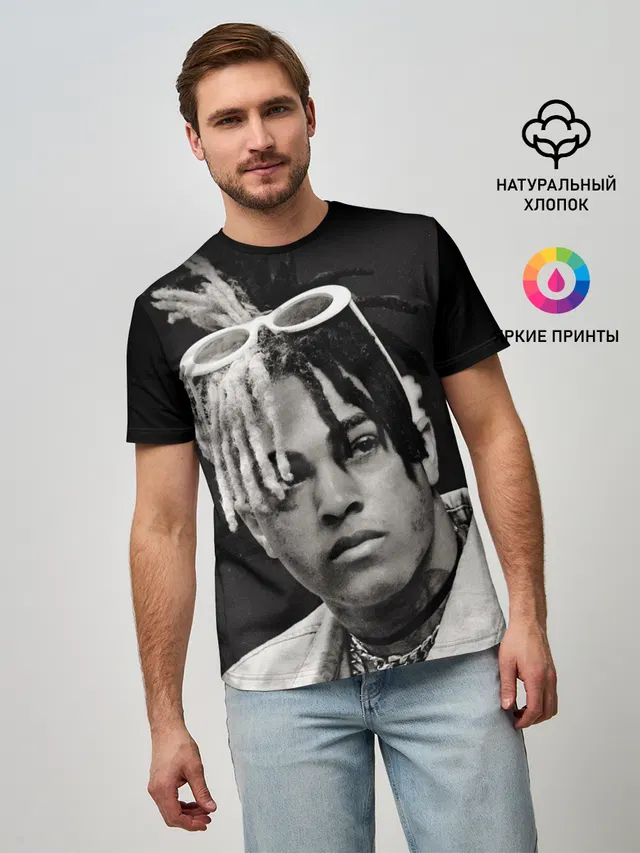 Мужская базовая футболка с принтом «XXXtentacion — XXXTENTANCION»