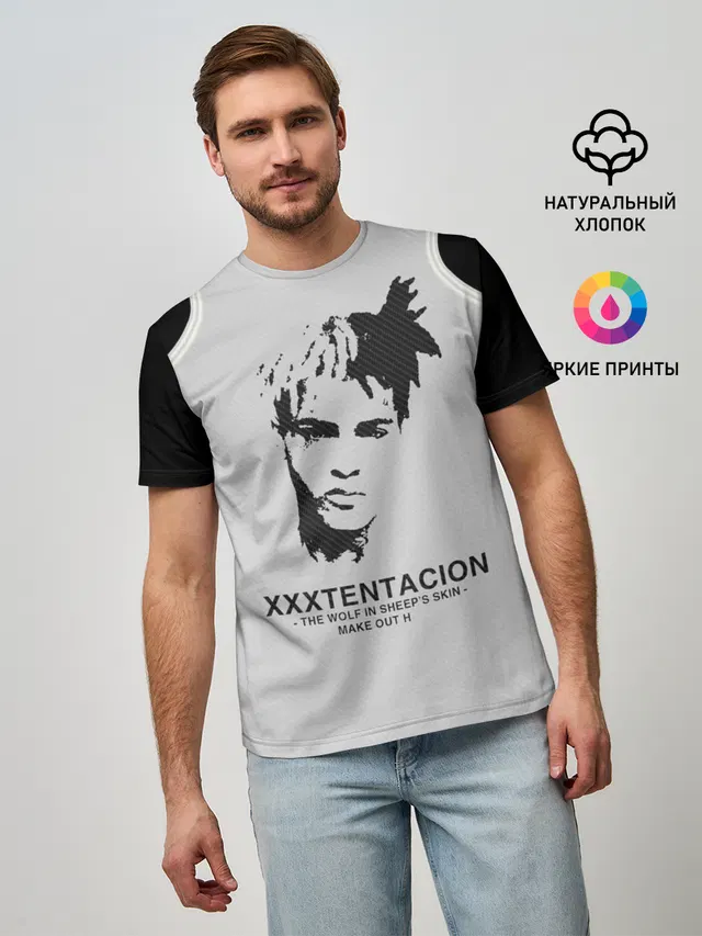 Мужская базовая футболка с принтом «XXXtentacion»