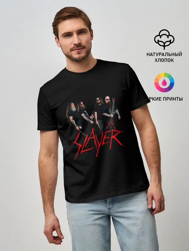 Мужская базовая футболка с принтом «Slayer»