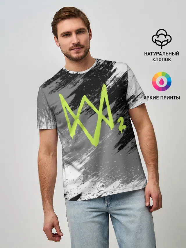 Мужская базовая футболка с принтом «Graffiti style»