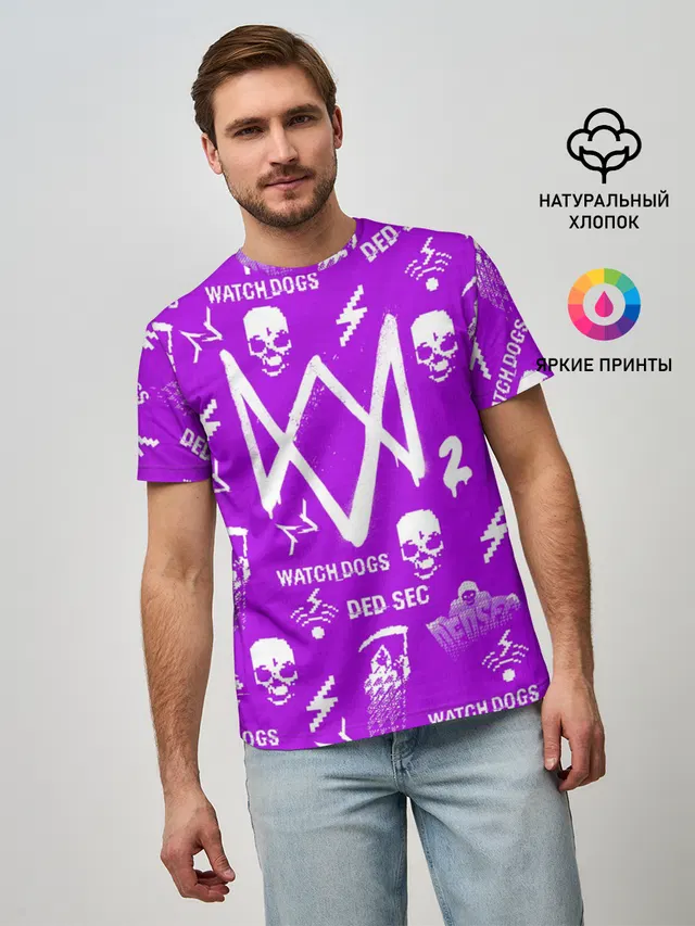 Мужская базовая футболка с принтом «Skull»