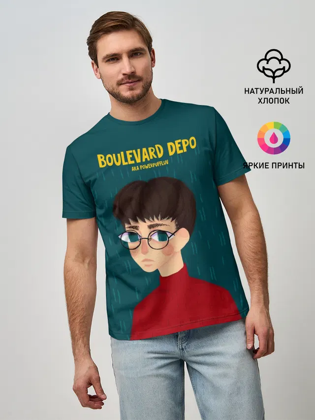 Мужская базовая футболка с принтом «Boulevard Depo — Powerpuff Luv»