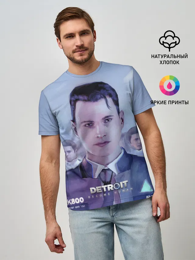 Мужская базовая футболка с принтом «CyberLife»