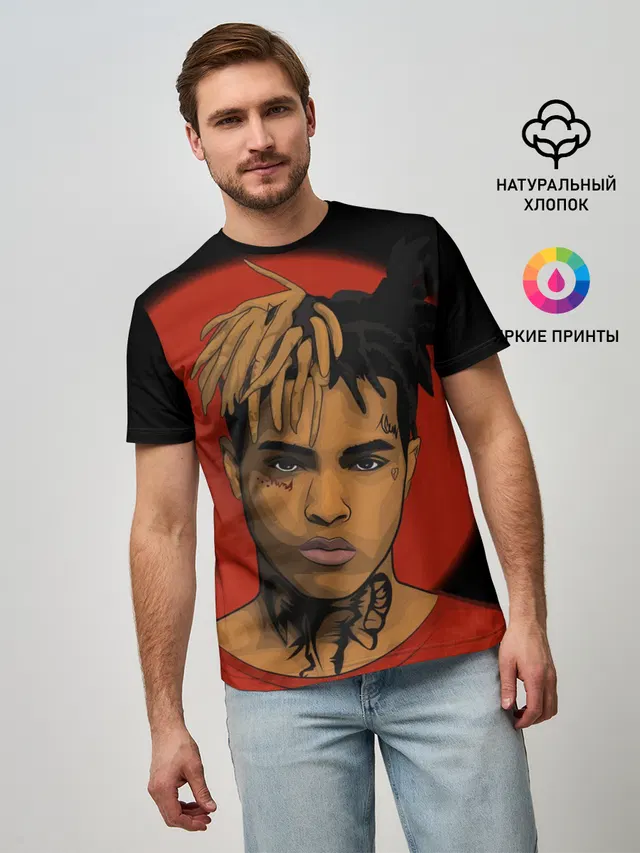 Мужская базовая футболка с принтом «XXXtentacion»