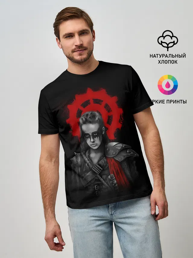 Мужская базовая футболка с принтом «Разное — Commander Lexa»