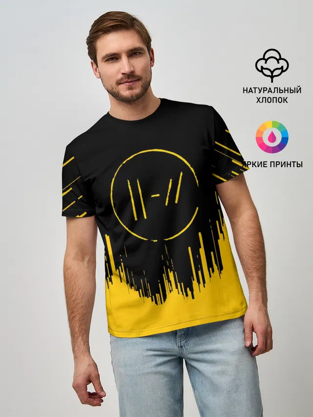 Мужская базовая футболка с принтом «Twenty One Pilots»