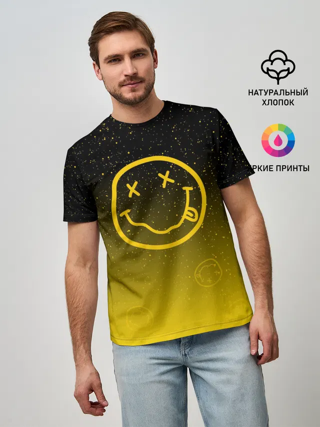 Мужская базовая футболка с принтом «Nirvana Space»