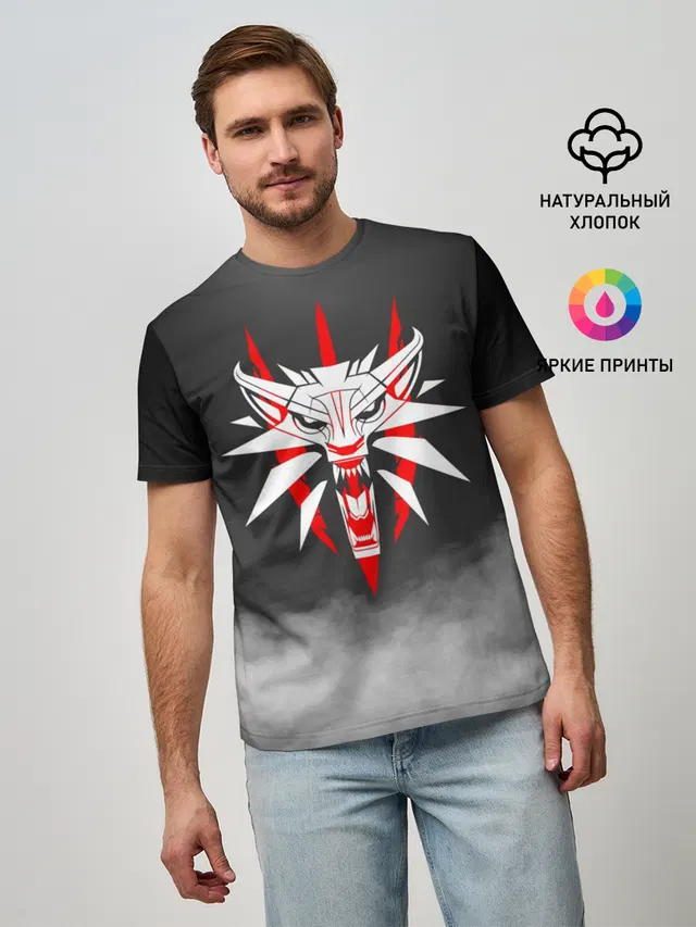 Мужская базовая футболка с принтом «The Witcher — THE WITCHER 3»