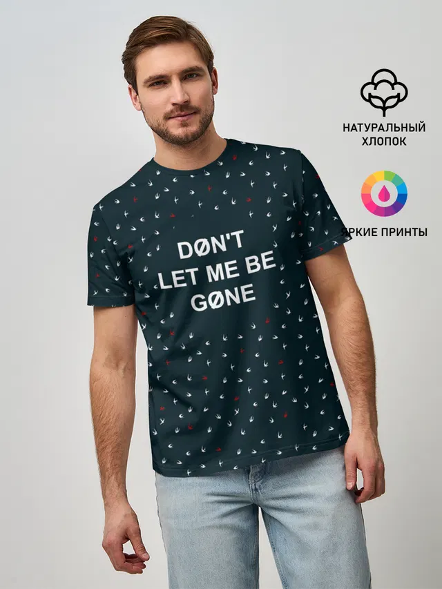 Мужская базовая футболка с принтом «Birds — DONT LET ME BE GONE»