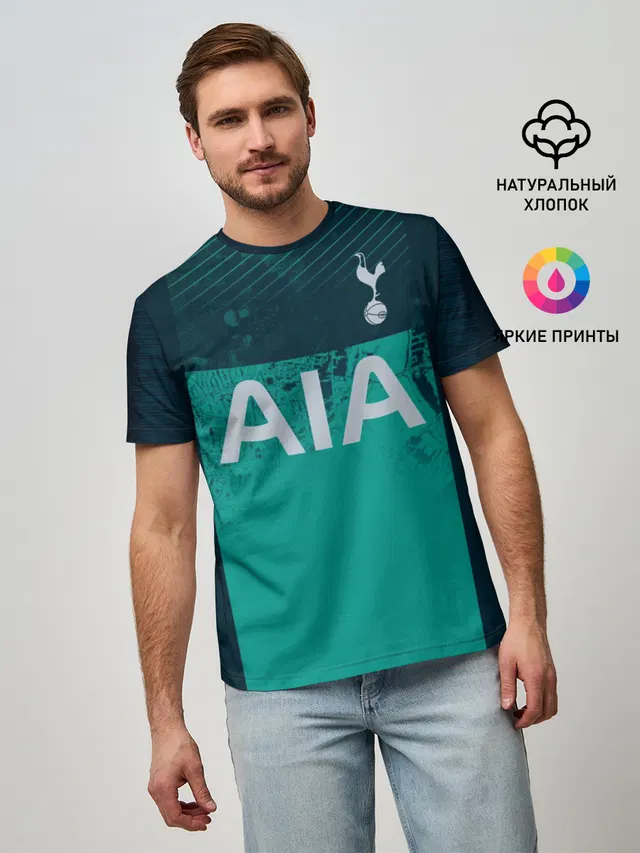 Мужская базовая футболка с принтом «Tottenham — Kane alternative 18-19»