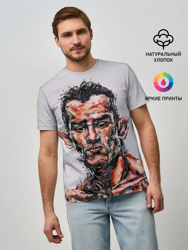 Мужская базовая футболка с принтом «MMA — Tony Ferguson»