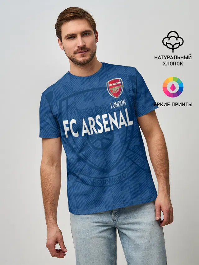 Мужская базовая футболка с принтом «Arsenal Football Club — FC Arsenal»