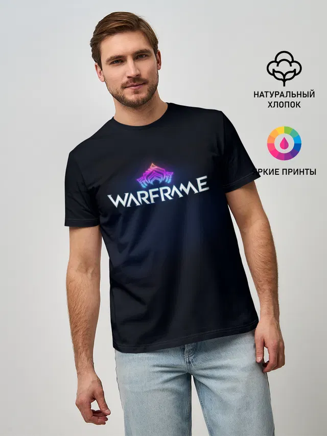 Мужская базовая футболка с принтом «Warframe»