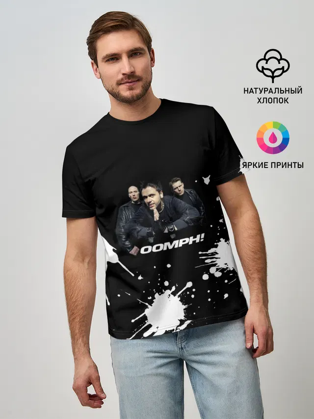 Мужская базовая футболка с принтом «OOMPH — Группа OOMPH!»