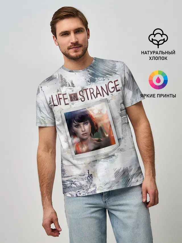 Мужская базовая футболка с принтом «Max. Life is Strange.»