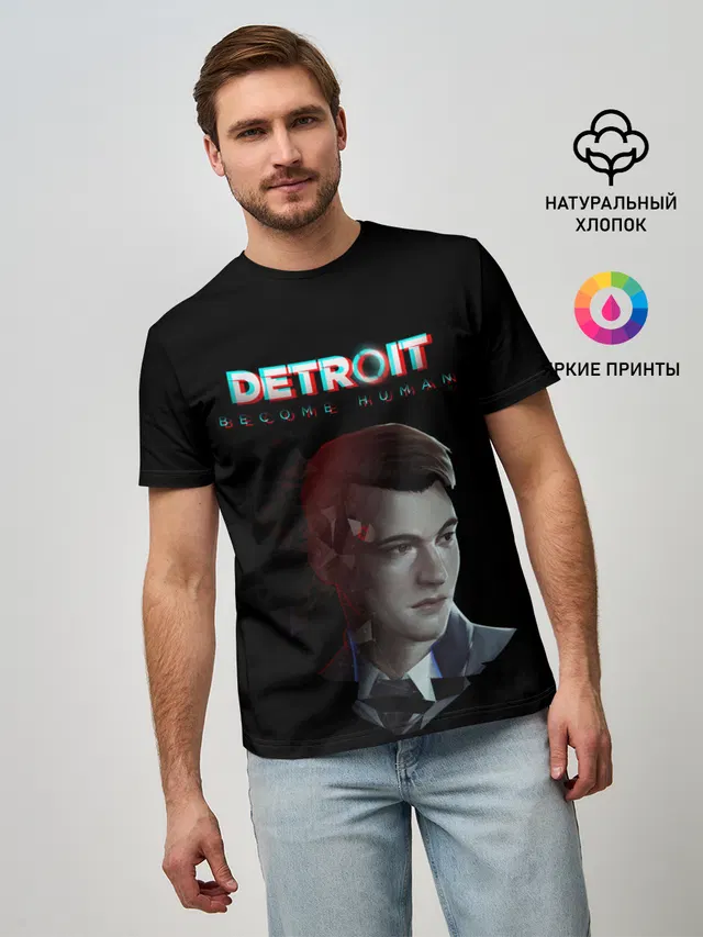 Мужская базовая футболка с принтом «Connor»