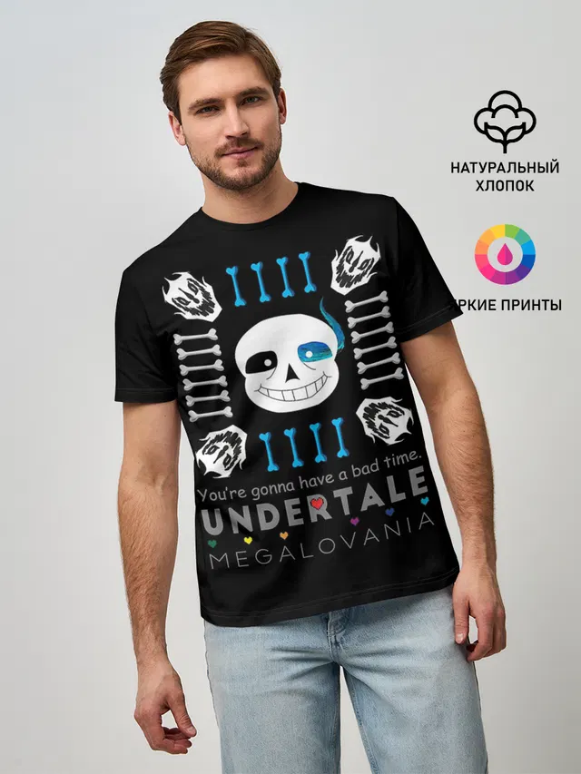Мужская базовая футболка с принтом «Megalovania»