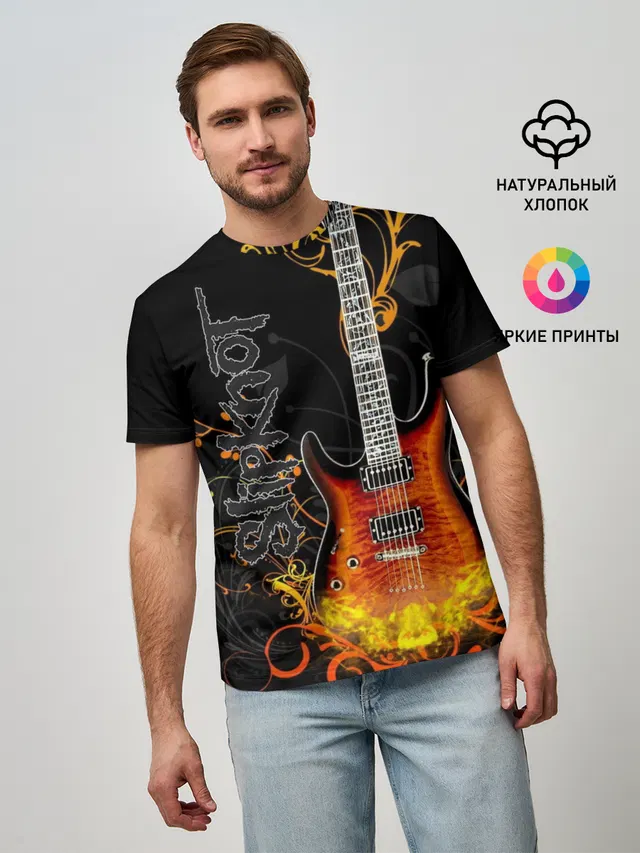 Мужская базовая футболка с принтом «Ornamental pattern»