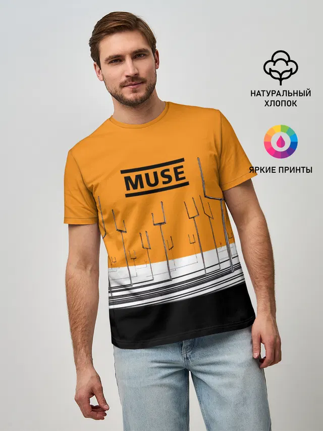 Мужская базовая футболка с принтом «Muse»