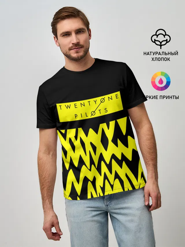 Мужская базовая футболка с принтом «Twenty One Pilots 12»