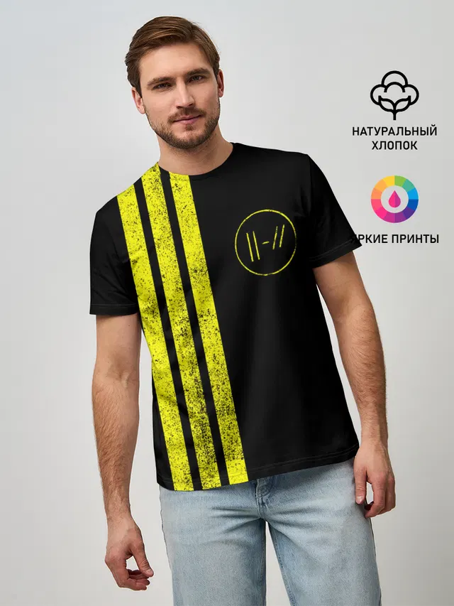 Мужская базовая футболка с принтом «Twenty One Pilots 17»