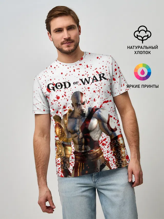 Мужская базовая футболка с принтом «God of war»