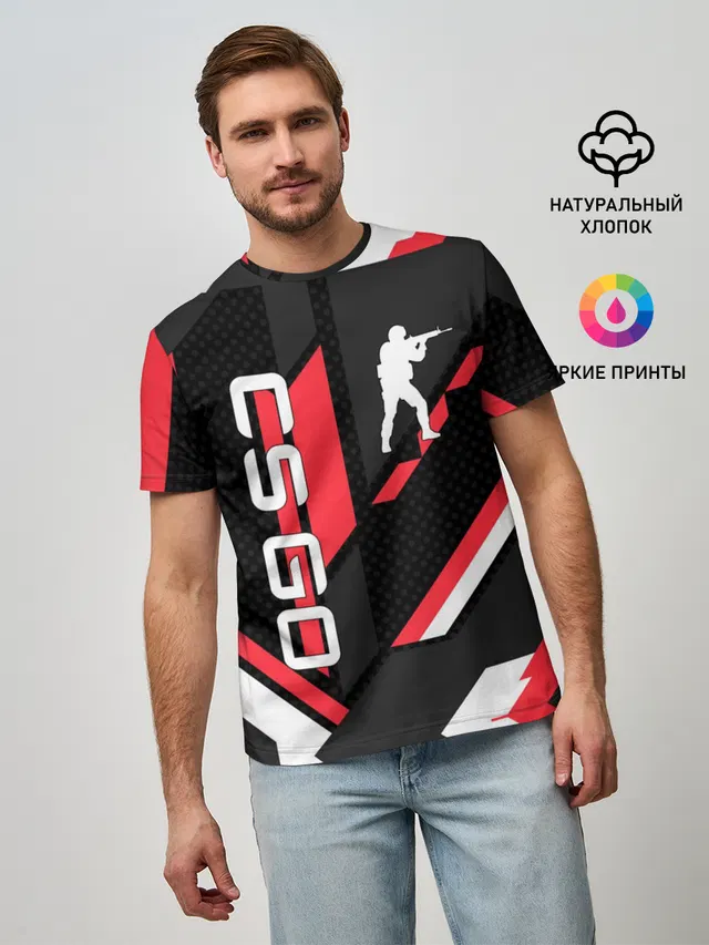 Мужская базовая футболка с принтом «Counter-Strike — CS GO CYREX»