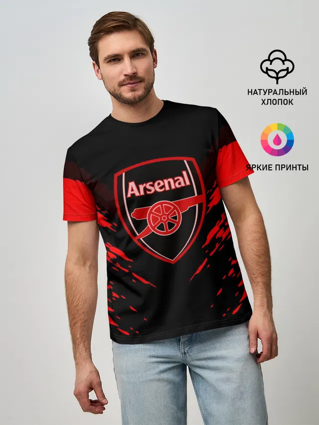 Мужская базовая футболка с принтом «Arsenal Sport»