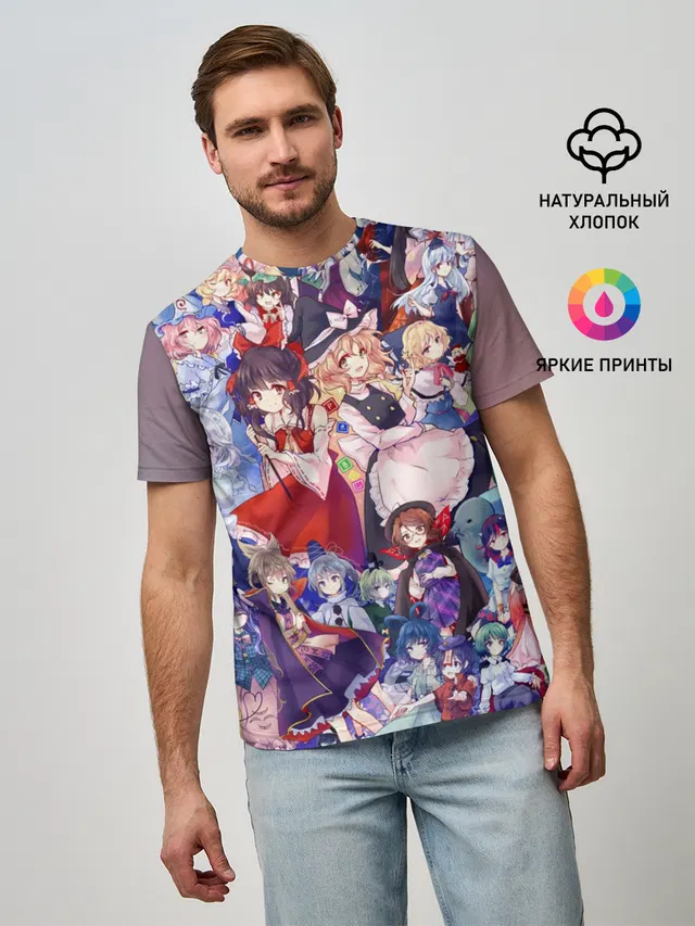 Мужская базовая футболка с принтом «Touhou»