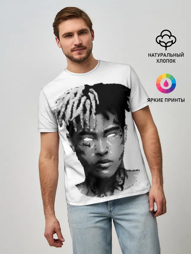 Мужская базовая футболка с принтом «Зарубежные — TENTACION»